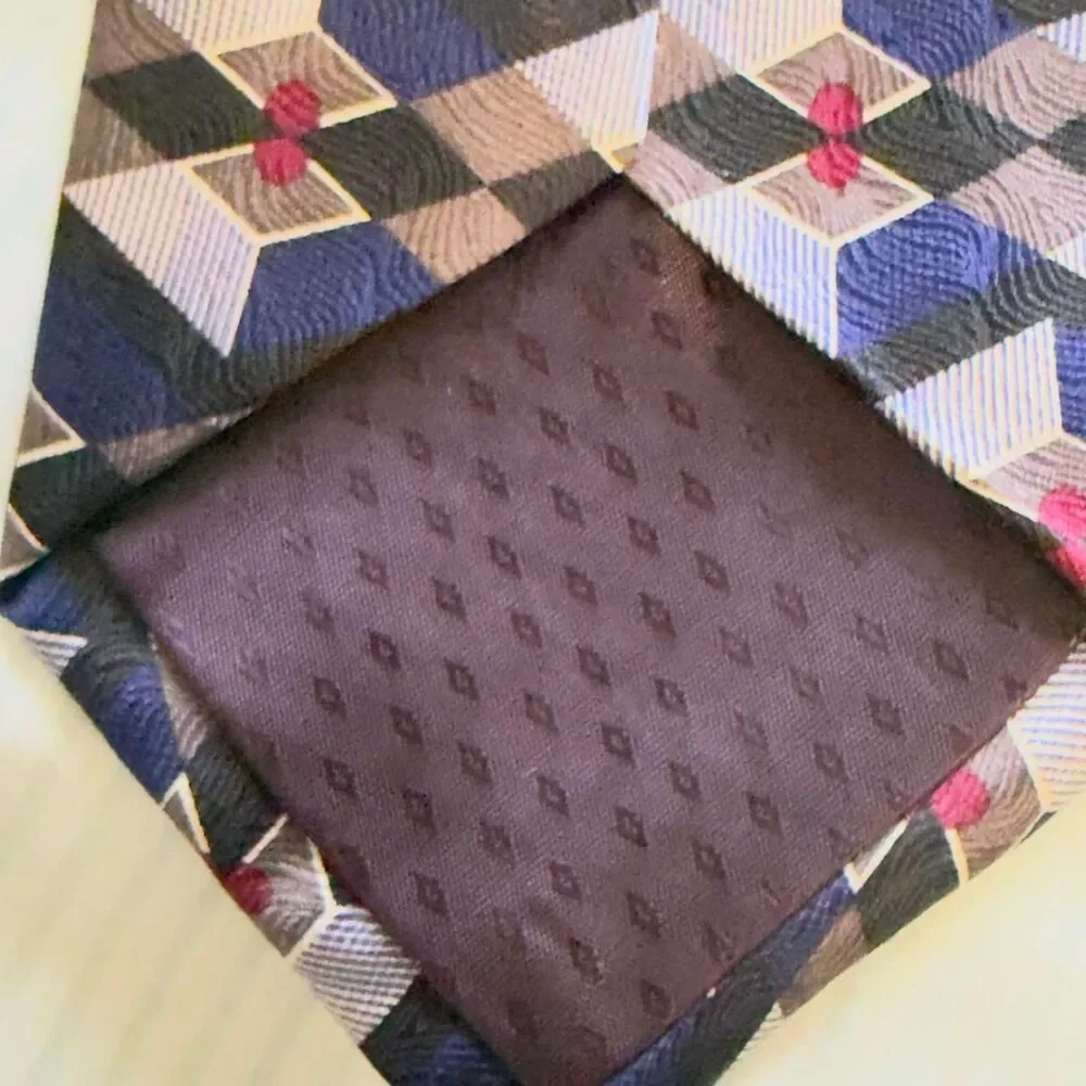 Robert Stewart Geometric Pattern Silk Necktie #silk #tie
